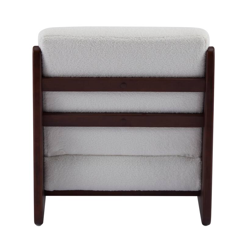 Christopher Knight Home - Modern Rubber Wood + Fabric Accent Chair