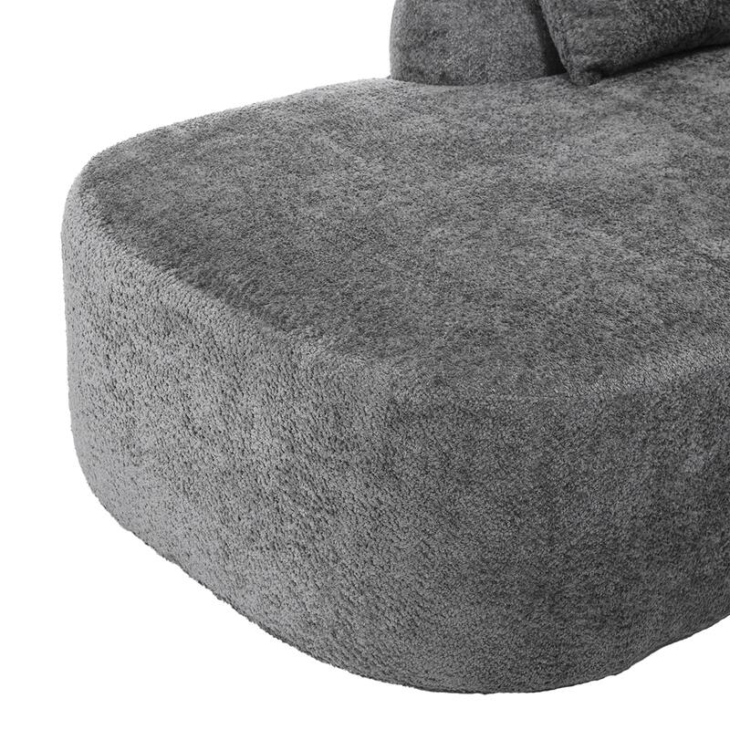 Living Room Oversized Comfy Boucle Sofa