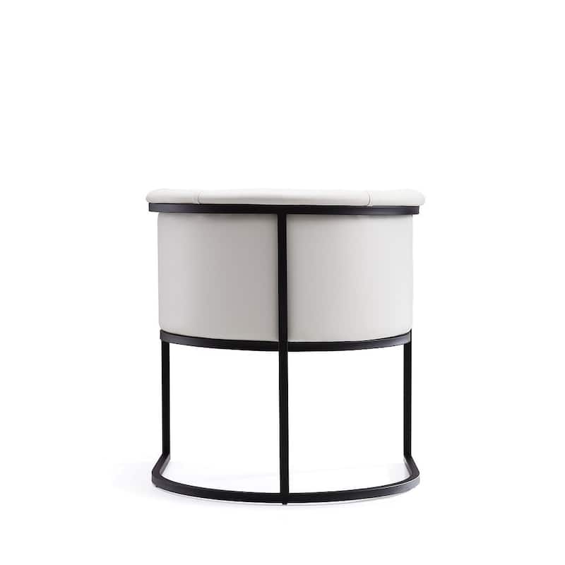 Bali Saddle and Black Faux Leather Dining Chair