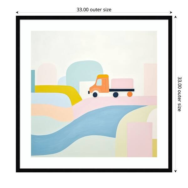dimension image slide 10 of 18, Imagination on Wheels III by Lazar studio Wood Framed Wall Art Print