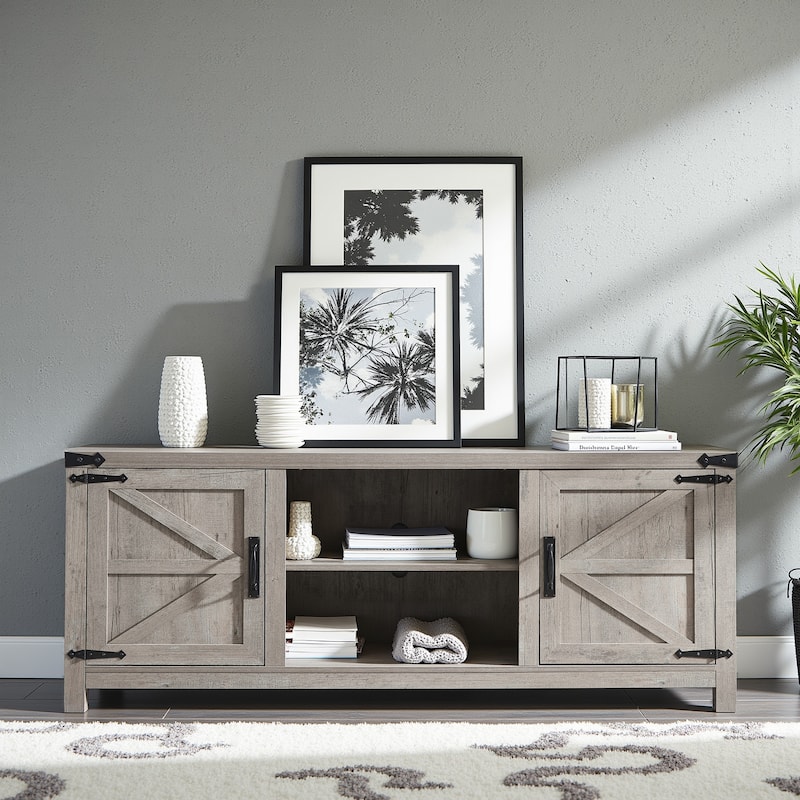 Farmhouse File Cabinet, Wood Lateral Filing Cabinet, Storage Cabinet - Grey