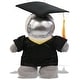 preview thumbnail 1 of 3, DolliBu Standing Astronaut Graduation Plush Toy with Gown and Cap - 8 inches