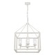 preview thumbnail 5 of 6, Smyth 4-Light Chandelier in Natural White with Clear Glass - 4 Light Chandelier