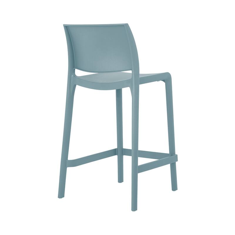 Sensilla Resin Stackable Counter-height Bar Stools, Set of 2