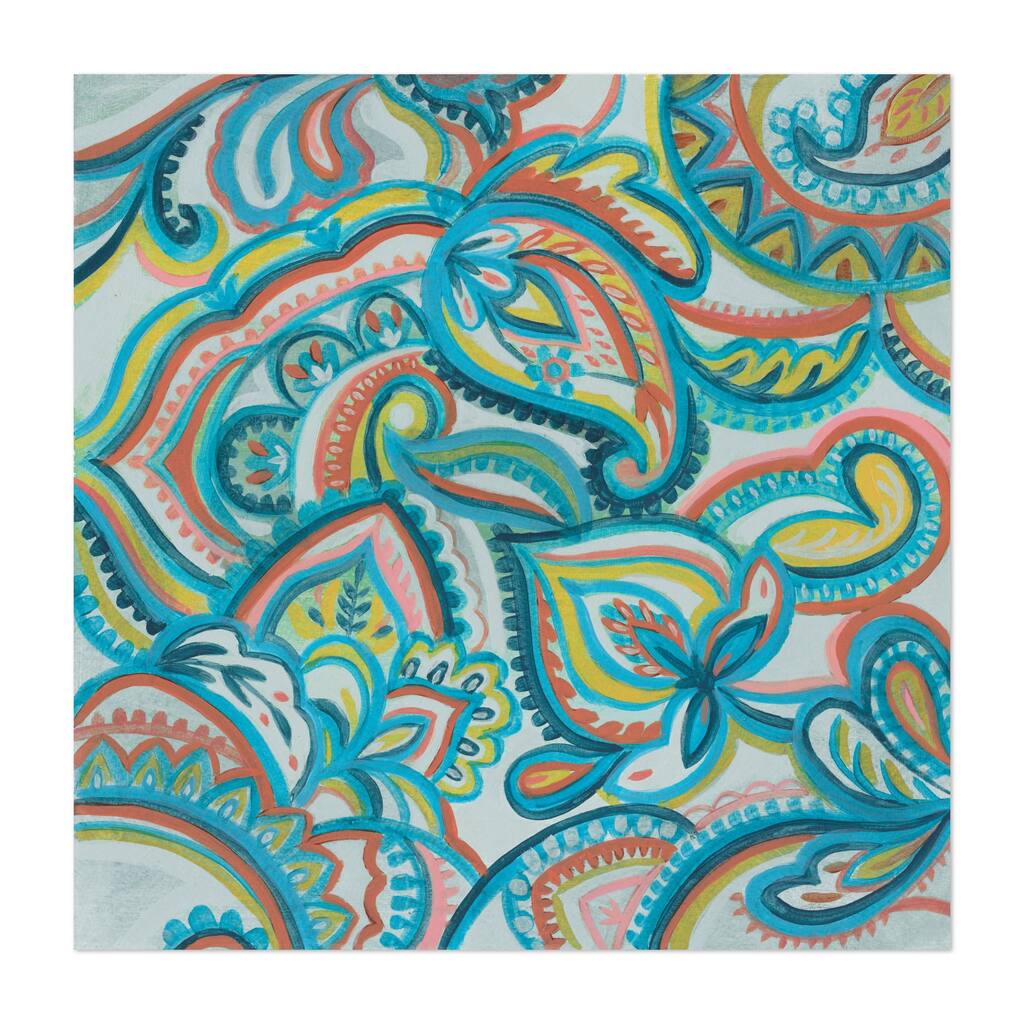 Emerald Paisley II Illustrations Abstract Bohemian Art Print/Poster
