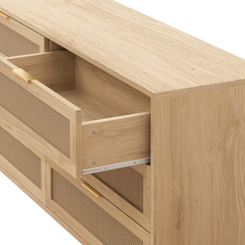 Drawers Rattan Cabinet Drawer with Drawer Slides