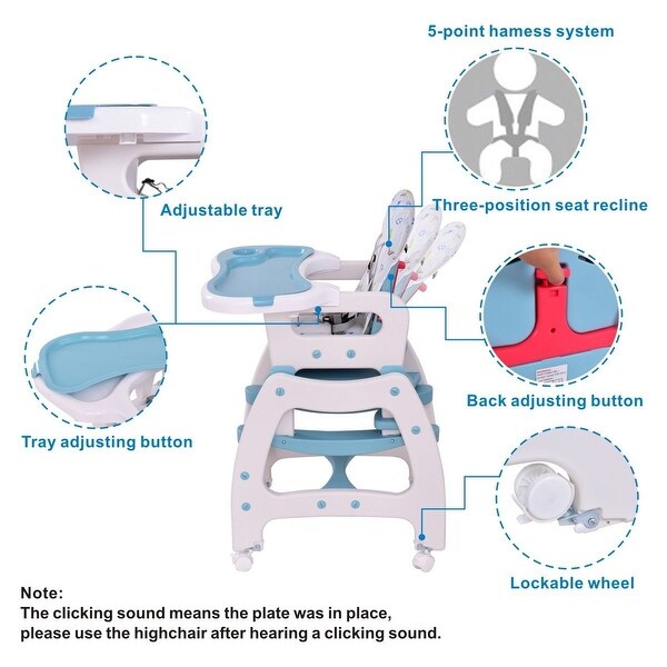 costway 3 in 1 baby high chair