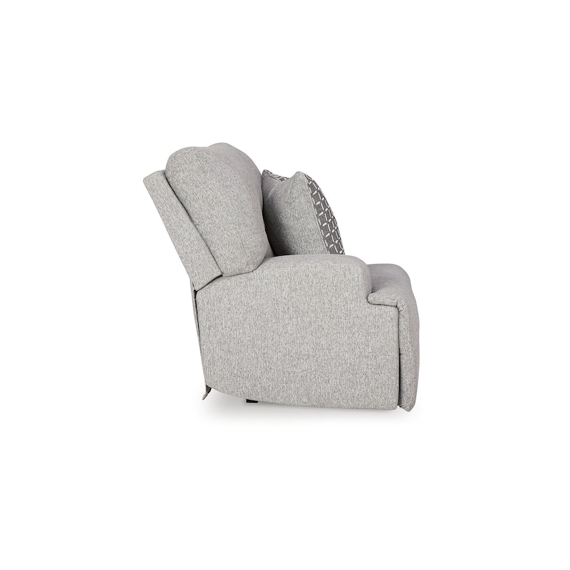 Signature Design by Ashley Acklen Place Gray 5-Piece Power Reclining Sectional - 124"W x 124"D x 42"H