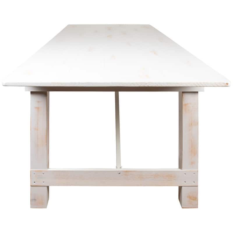 Rustic Farm Solid Pine Folding Dining Table - 108"D x 40"W x 30"H