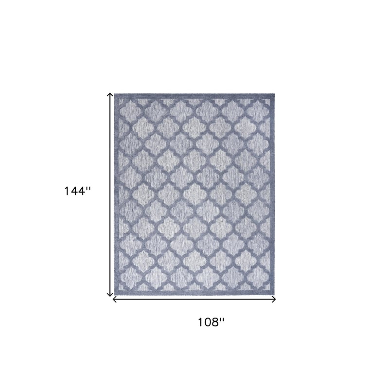 HomeRoots Contemporary Rectangle Outdoor Rug - 9' X 12'