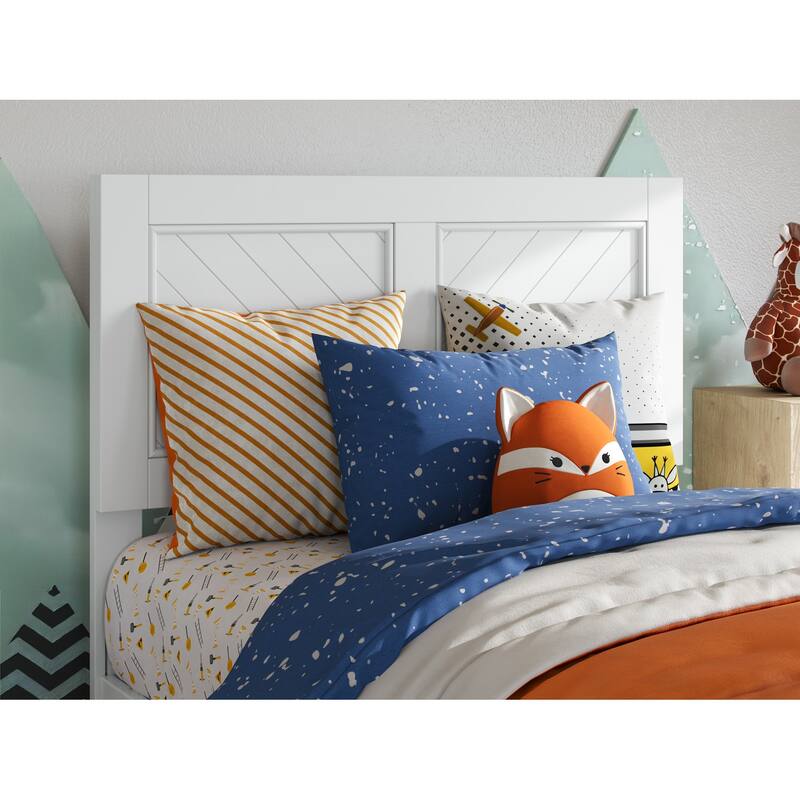 AFI Canyon Wood Headboard with Attachable Charger - White - Twin