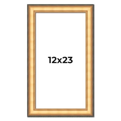 12x23 Frame Gold Plein Aire Solid Wood Picture Frame Width 2 Inches |