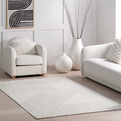 Nuloom Makena Modern Geometric High-Low Area Rug