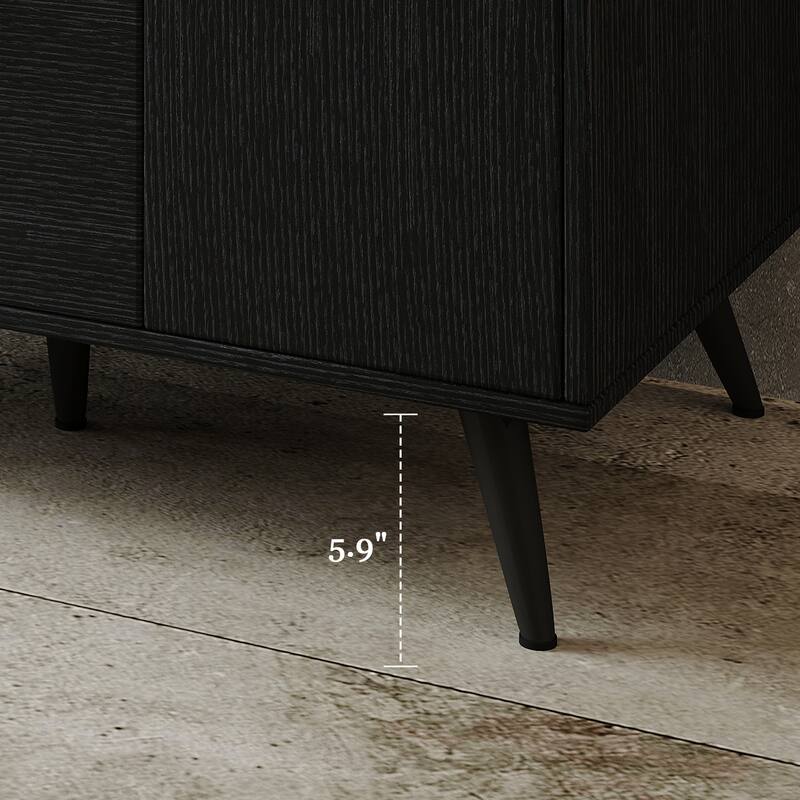 36" Modern Freestanding Bathroom Vanity with Sintered Stone Top, Ceramic Sink & Smart Storage