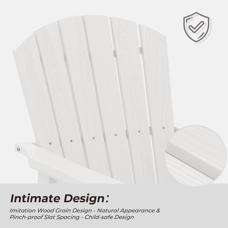 Set of 2 HDPE Adirondack Swivel Gliders, Outdoor Patio Chair Set
