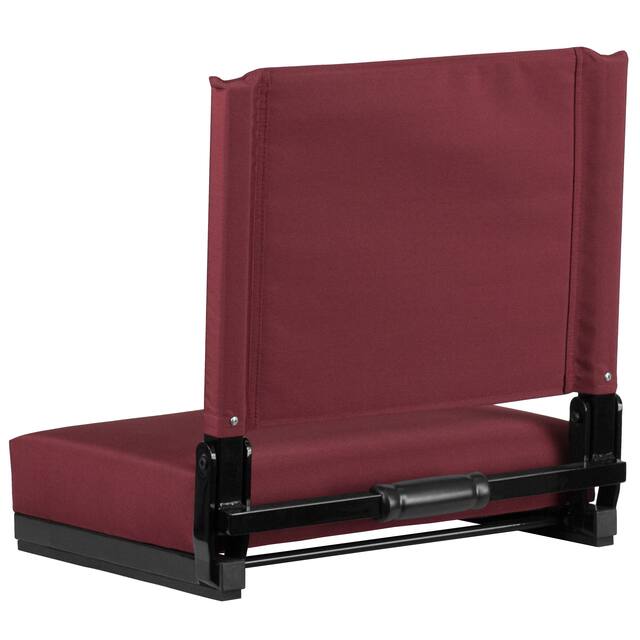 2 Pack 500 lb. Rated Lightweight Stadium Chair-Handle-Padded Seat