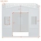 preview thumbnail 25 of 77, Modern Wood House Loft Bed with Ladder and Wardrobe