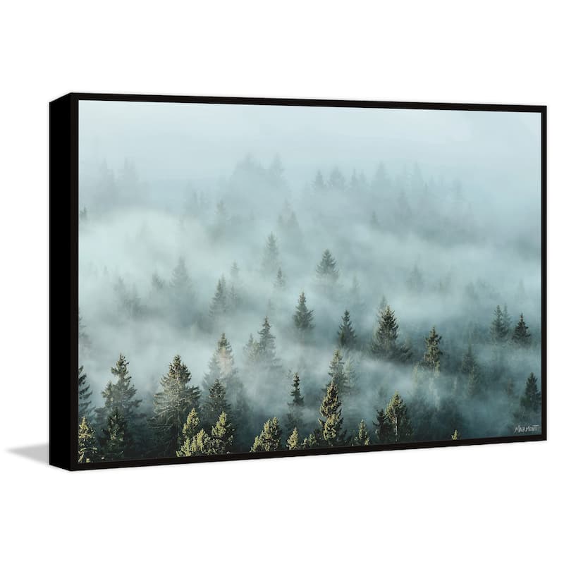Misty Morning Glaze Floater Framed Print on Canvas