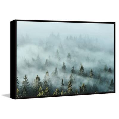 Misty Morning Glaze Floater Framed Print on Canvas