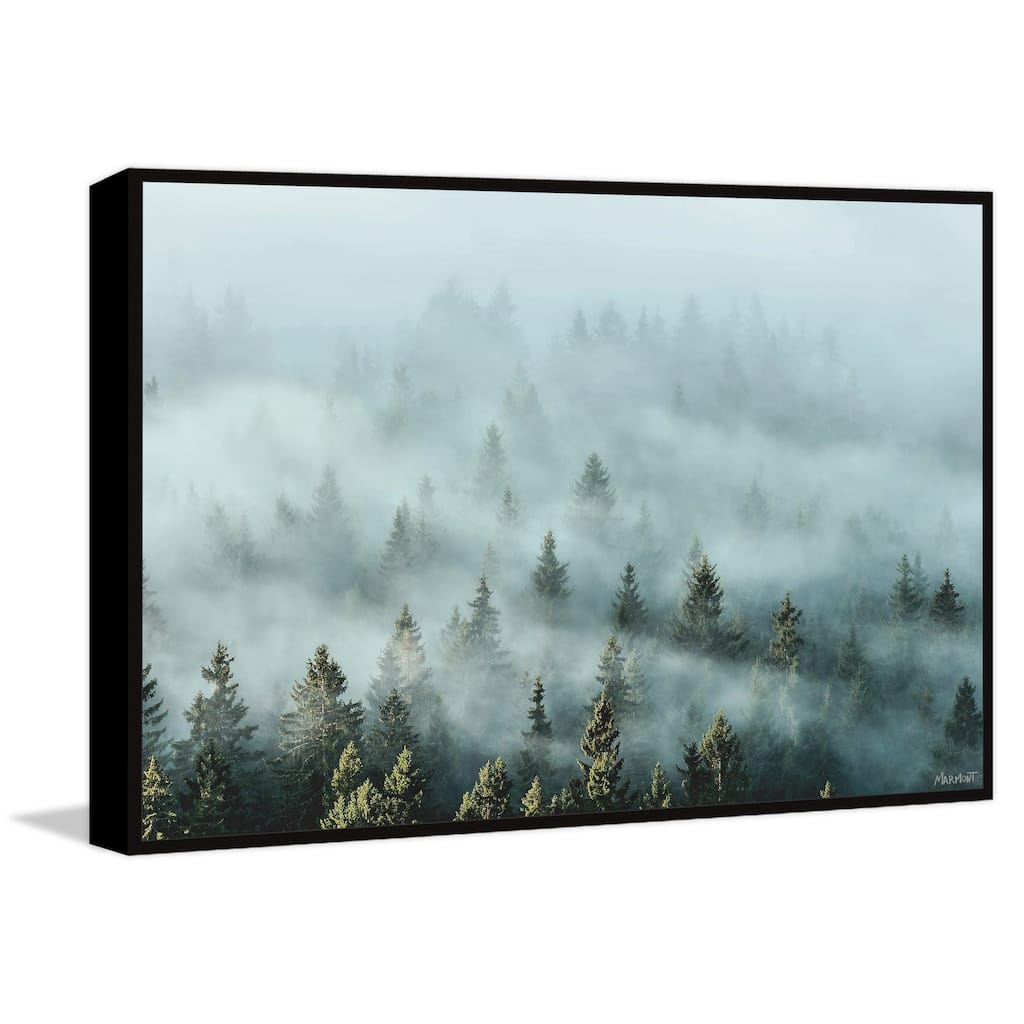 Misty Morning Glaze Floater Framed Print on Canvas