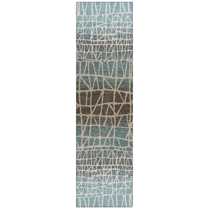 Machine Washable Indoor/ Outdoor Boho Global Chantille Rug