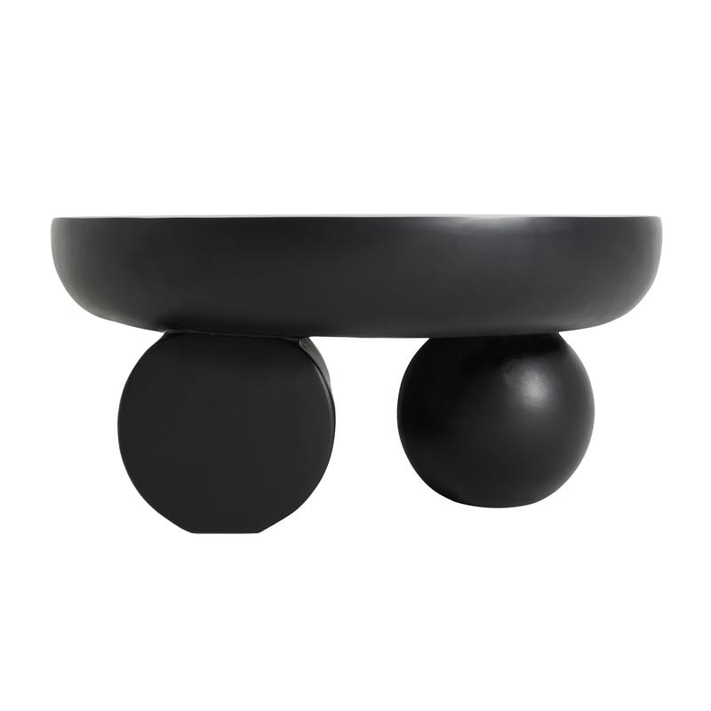 Christopher Knight Home - Obsidian Modern Sculptural Round Coffee Table