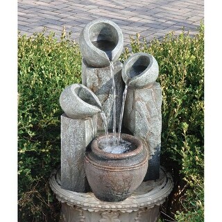 Design Toscano Hadrian's Villa Four Urn Garden Fountain