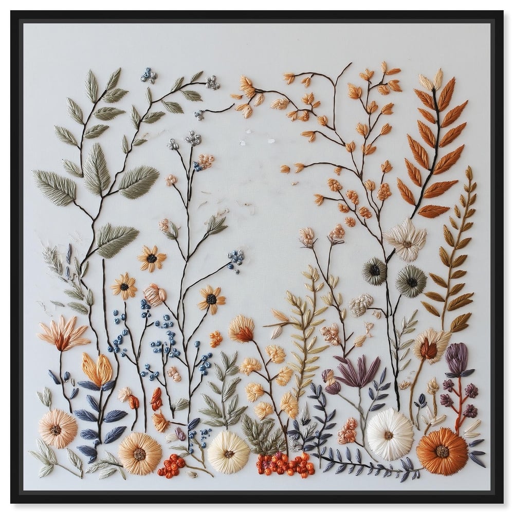 Threaded Thicket Canvas Floral by Art Remedy