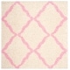 preview thumbnail 114 of 162, SAFAVIEH Dallas Shag Giusy Trellis 1.5-inch Thick Rug 4' Square - Ivory/Light Pink - Square