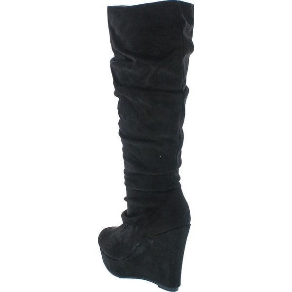 emma knee high wedge boot