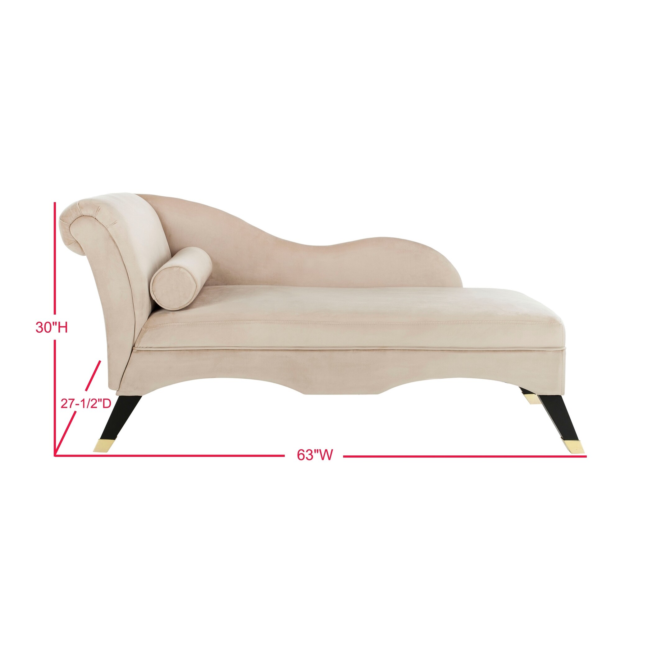 Safavieh caiden velvet chaise best sale