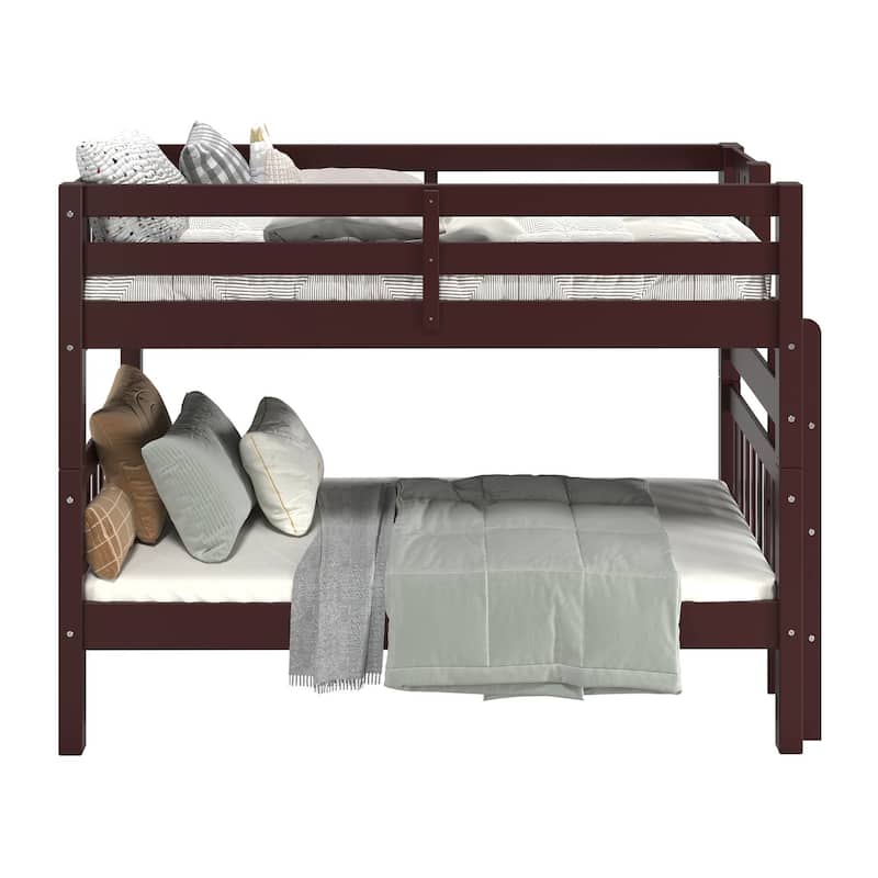 Taylor & Olive Trillium Twin over Twin Bunk Bed with End Ladder