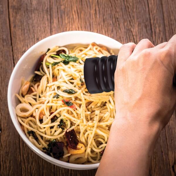 HIC Kitchen Salt Shaker and Adjustable Peppermill Set Bed Bath