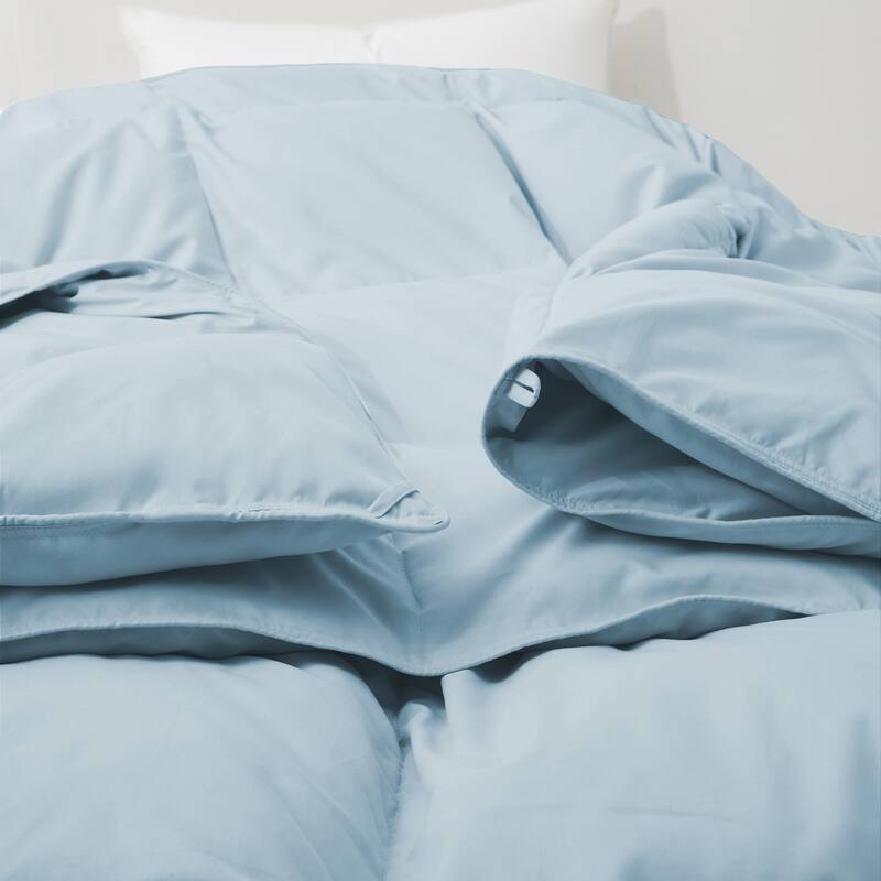 All Season Lightweight & Medium Weight White Goose Feather Down Comforter Duvet Insert