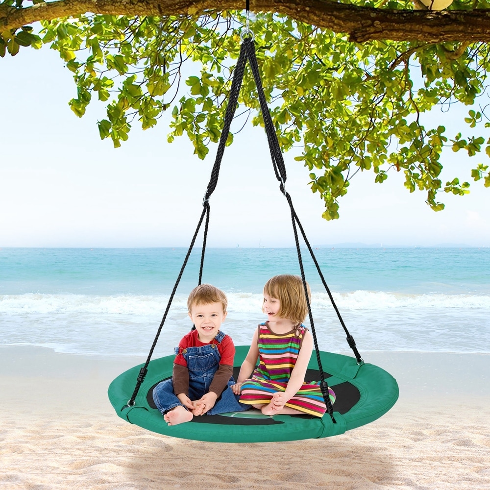 Costway 2-Pack Swing Set Swing Seat Replacement & Saucer Tree Swing for  Indoor & Outdoor