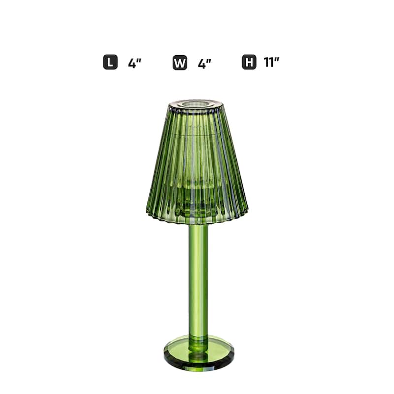 12 Inch Crystal Glass Candle Lamp with Stylish Glass Shade for Decor