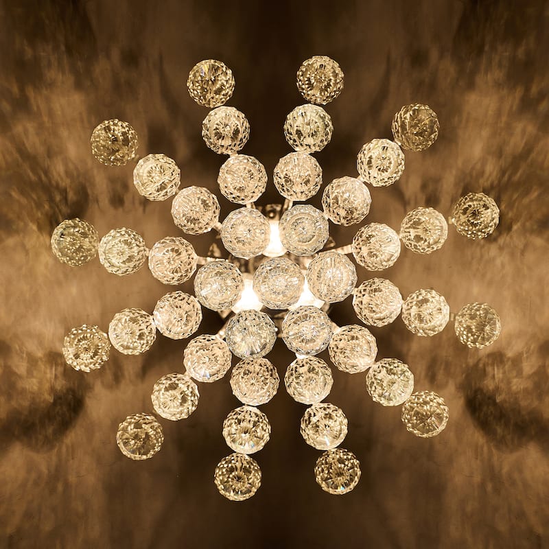 CO-Z 3-Light Crystal Raindrop Flush Mount Chandelier
