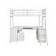 preview thumbnail 2 of 2, ACME Ambar Loft Bed with Chest Desk & Bookcase in Light Gray