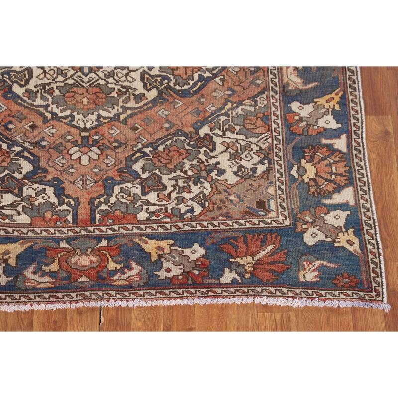 Bakhtiari Persian Vintage Area Rug Handmade Bedroom Wool Carpet - 5'2" x 10'1"