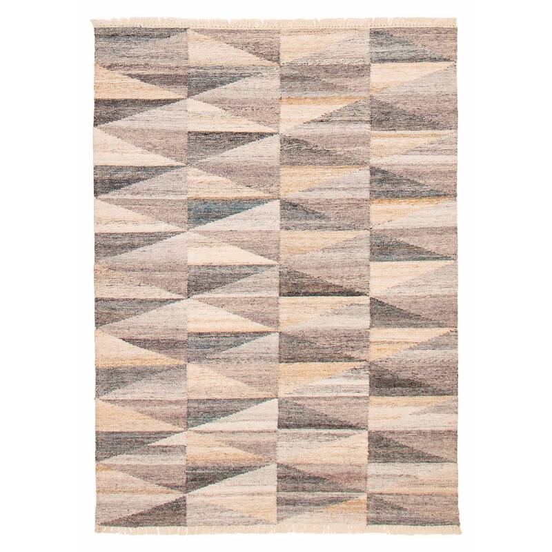 Ankara FW Grey Kilim 5'4" x 7'6" - 5'4 x 7'6 - Grey - 5'4 x 7'6