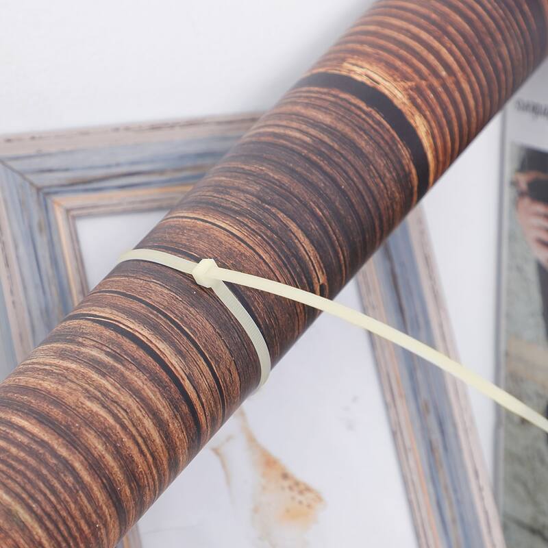 200x2mm Nylon Cable Wire Zip Trim Wrap Cord Strap Loop Tie 500Pcs - Beige