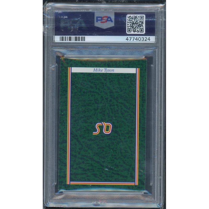 Mike Tyson 1987 A Question of Sport UK Boxing Rookie Card RC Graded PSA 8 - 8'6" x 11'6"