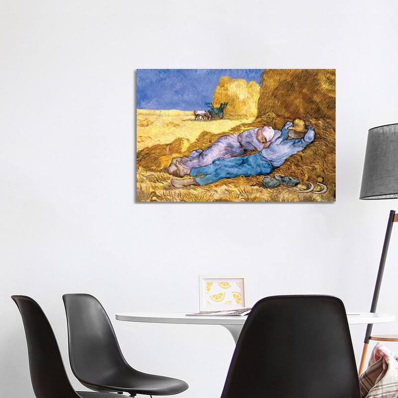 iCanvas "Noon, or The Siesta, after Millet, 1890 " by Vincent van Gogh Canvas Print - 26x40x1.5