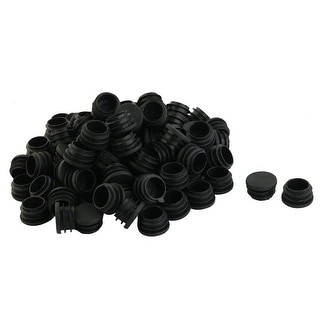 25mm-100pcs Round Plastic End Cap Black,Caps Tube  Pipe 