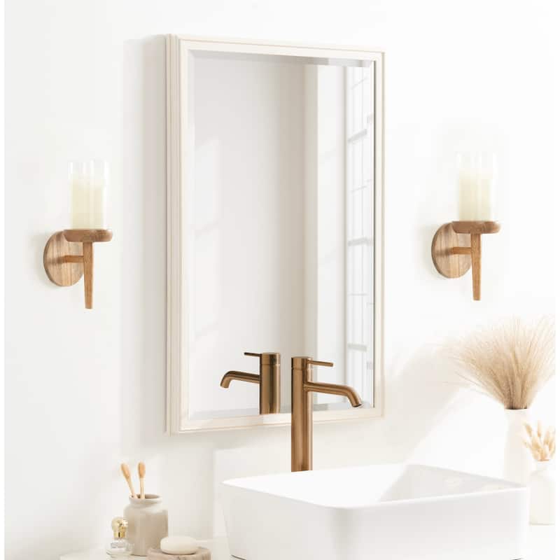 Kate and Laurel Shae Wood and Glass Wall Sconce