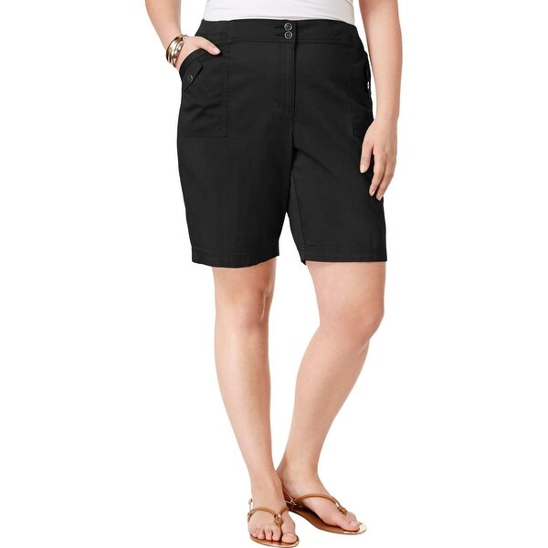 karen scott elastic waist shorts