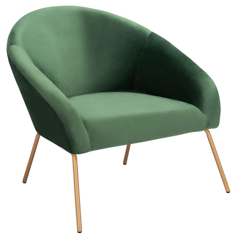 SAFAVIEH Made Glam Velvet Accent Chair - 32.3" W x 29.5" L x 30" H - 32Wx30Dx30H
