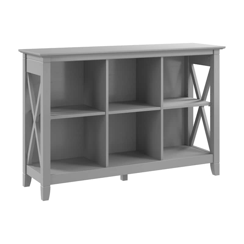 Bush Furniture Key West 6 Cube Bookcase with Adjustable Shelves