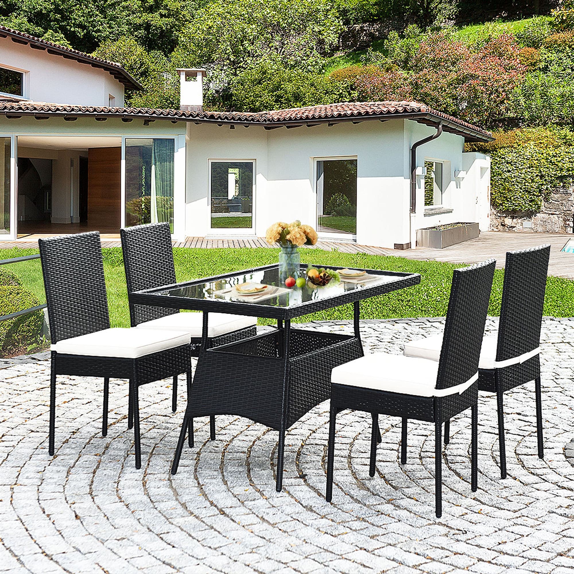 Gymax 5 piece patio set discount