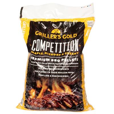 Griller's Gold Competition Blend Maple Hickory & Cherry Premium BBQ Pellets 20 lb bag